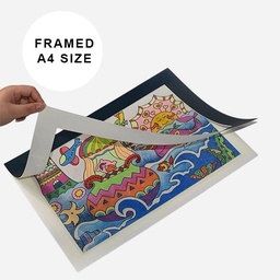 [OVJ 8888888871142] OVJ Mount Board Picture Frame With Backing A4 Black