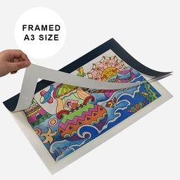 [OVJ 8888888872132] OVJ Mount Board Picture Frame With Backing A3 Black