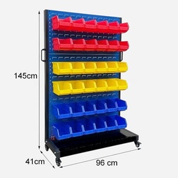 OVJ Modular Plastic Storage Bin Cart 41cm x 96cm x 145cm (Pre-Order)