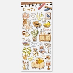 [MIND WAVE 82050] MIND WAVE Crayon Art Sticker Interior