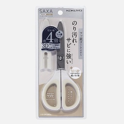 [KOKUYO PF280W] KOKUYO Saxa Fluorine Non-Stick Blade Scissor White (Safety Cover Included)