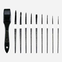 [OVJ 8888888871140] OVJ Watercolor Brush Wooden Box Set x 10