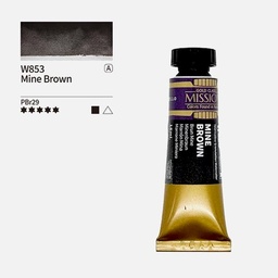 [MIJELLO MWC-W853] MIJELLO Mission Tourmaline 2-Tone Granulating Watercolor 15ml Mine Brown