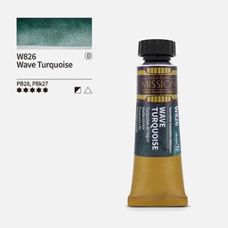 [MIJELLO MWC-W826] MIJELLO Mission Tourmaline 2-Tone Granulating Watercolor 15ml Wave Turquoise  (Pre-Order)