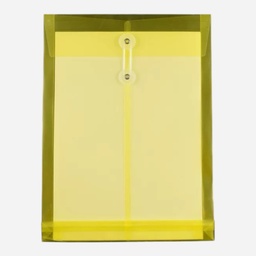 OVJ PP Data Envelope With String Closure A4 3cm x 25cm x 33cm Yellow