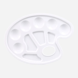 [OVJ 8888888830020] OVJ Plastic Palette With Thumb Hole 10-Well