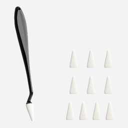 [OVJ 8888888829997] OVJ Sirius Black Dry Media Knife & Triangle Cover Set x 11