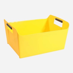 [OVJ 8888888829868] OVJ Stackable Plastic Storage Bin A4 19cm x 25cm x 33cm Yellow
