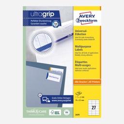 [AVERY 3479] AVERY Zweckform Multi-Purpose Label 100-Sheet 32mm x 70mm x 27