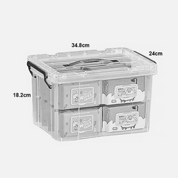 [OVJ 6974014700512] OVJ Plastic Storage Box (L)32cm x (W)23cm x (H)18cm (For A5 Papers)