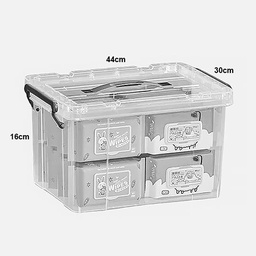 [OVJ 888888887901504] OVJ Plastic Storage Box (L)44cm x (W)30cm x (H)18cm (For A4 Papers)