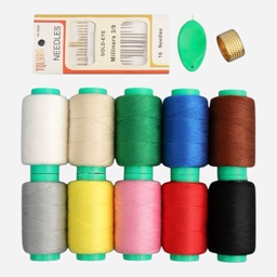[OVJ 8888888833442] OVJ Sewing Thread Set x 10 (Needles Included)