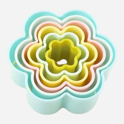 [OVJ 6935884518584] OVJ Plastic Clay Cutter Flower Set x 5
