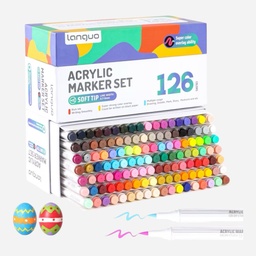 [LANGUO 6941322247466] LANGUO Acrylic Brush Marker Set x 126