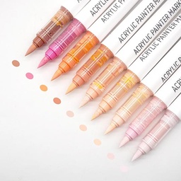 [OVJ 6941322254815] OVJ Languo Acrylic Brush Marker Color Of Skin Set 1 x 9
