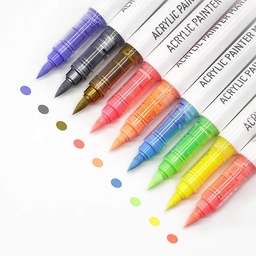 [LANGUO 6941322254822] LANGUO Acrylic Brush Marker Dopamine Set 1 x 9
