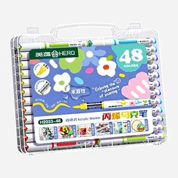 [HERO 2033-48] HERO Acrylic Paint Brush Marker Set x 48
