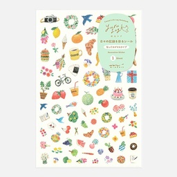 [MIDORI 82678006] MIDORI Yuru Log Sticker Motif x 1