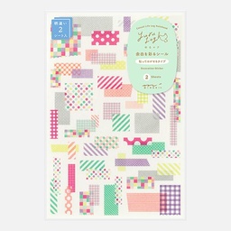[MIDORI 82707006] MIDORI Yuru Log Sticker Collage Tape x 2