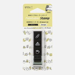 [MIDORI 35626006] MIDORI Paintable Stamp Roller Cafe