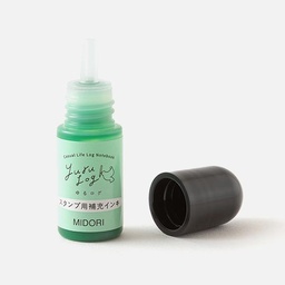[MIDORI 35624006] MIDORI Yuru Log Pre-inked Stamp Refill Ink Green