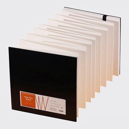[BAOHONG 6932525802071] BAOHONG Academy 100% Cotton Watercolor Paper Book 300gsm Cold Press Accordion 17cm x 17cm x 30