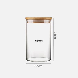 [OVJ 8888888822303] OVJ Glass Cylinder Container 650ml 8.5cm x 14.5cm