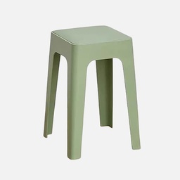 OVJ Stackable Plastic Square Stool Khaki Green