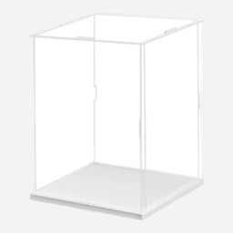 [OVJ 8888888303030] OVJ Diorama Plastic Display Box White Base H30cm x W30cm x L30cm