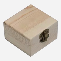 [OVJ 8888888865580] OVJ Pine Wooden Box 8cm x 8cm x 4cm
