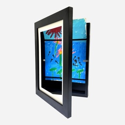 [OVJ 8888888843444] OVJ Wooden Magnetic Flip Picture Frame A4 Black