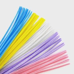 [OVJ 8888888823422] OVJ Chenille Stick 6mm x 30cm Pastel Set x 50