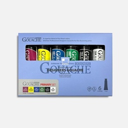 [SHINHAN 1625150-0006] SHINHAN Designers Gouache 15ml Set x 6