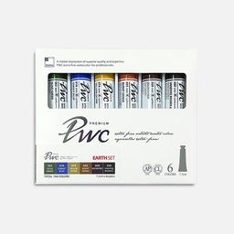 [SHINHAN 1215076-0006] SHINHAN Premium Watercolor 7.5ml Earth Set x 6
