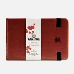 [BAOHONG 6932525801555] BAOHONG Academy 100% Cotton Watercolor Paper Book 300gsm Hot Press 12cm x 16cm x 24