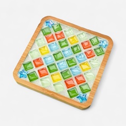 [OVJ 8888888880804] OVJ Bamboo Coaster Mosaic Kit