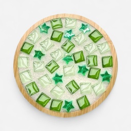 [OVJ 8888888880808] OVJ Bamboo Coaster Mosaic Kit