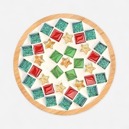 [OVJ 8888888880816] OVJ Bamboo Coaster Mosaic Kit A