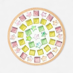 [OVJ 8888888880810] OVJ Bamboo Coaster Mosaic Kit