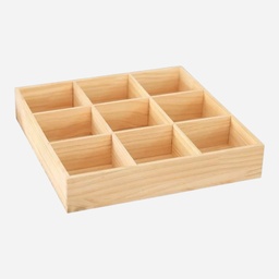 OVJ Pine Wood Desktop Organiser 5cm x 30cm x 30cm