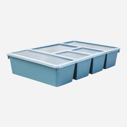 OVJ Plastic Tray Organiser With Cover Blue