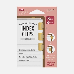 [MIDORI 43432006] MIDORI Index Clip (S) Chiratto Brass x 8