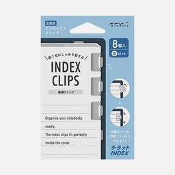 [MIDORI 43430006] MIDORI Index Clip (S) Chiratto Silver x 8