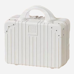 [OVJ 8888888839341] OVJ Plastic Suitcase 14" White