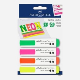 [FABER-CASTELL 159591] FABER-CASTELL Textile Marker Neon Set x 4