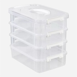 [OVJ SSBC4] OVJ Plastic Storage Box 4-Tier 25cm x 16cm x 23cm