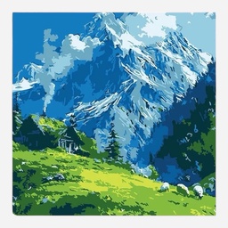 OVJ Paint By Numbers Kit 20cm x 20cm Heart Of The Mountains