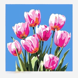 OVJ Paint By Numbers Kit 20cm x 20cm Tulips - Only In April