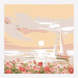 OVJ Paint By Numbers Kit 20cm x 20cm Calm Sunset