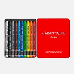 [CARAN D'ACHE 7500.990] CARAN D'ACHE Neocolor II Water-Soluble Wax Pastel Color Palette Set x 10 By Tom Sachs